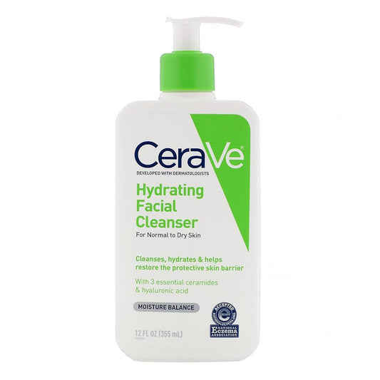 منظف سيرافي المرطب للوجه 355مل علبه بها قطعتين CeraVe Hydrating Facial Cleanser