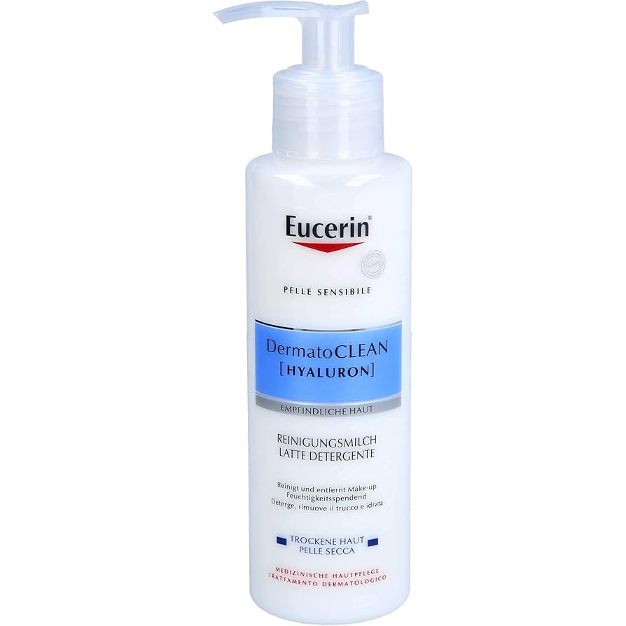 حليب منظف لطيف للبشرة الحساسة والجافة ديرماتوكلين من يوسيرين 200 مل Eucerin DermatoCLEAN Mild Cleansing Milk For Dry Sensitive Skin 200ml