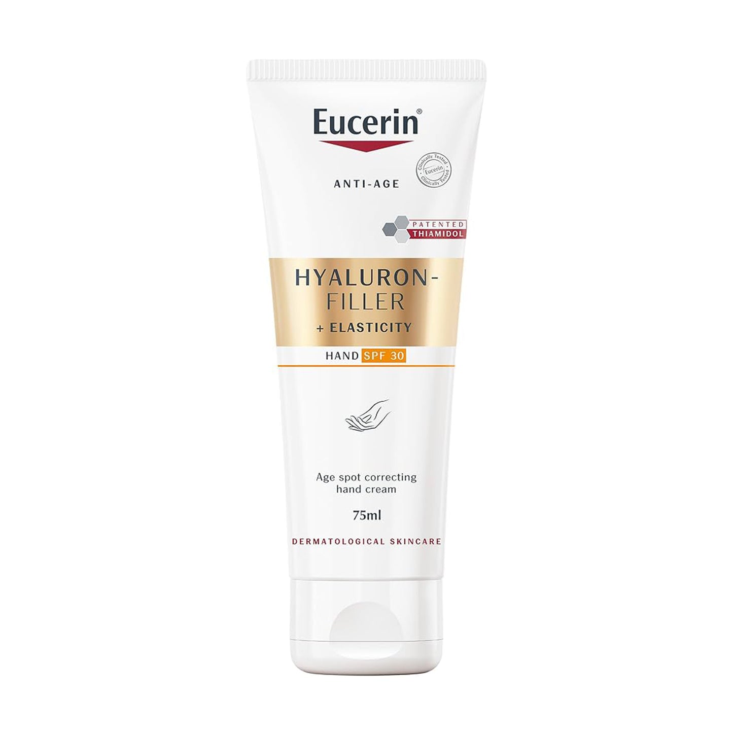 كريم اليدين يوسيرين هيالورون فيلر + إيلاستيسيتي لمكافحة البقع الداكنة ومضاد للشيخوخة Eucerin Hyaluronic Filler + Elasticity Hand Cream - 75 ml