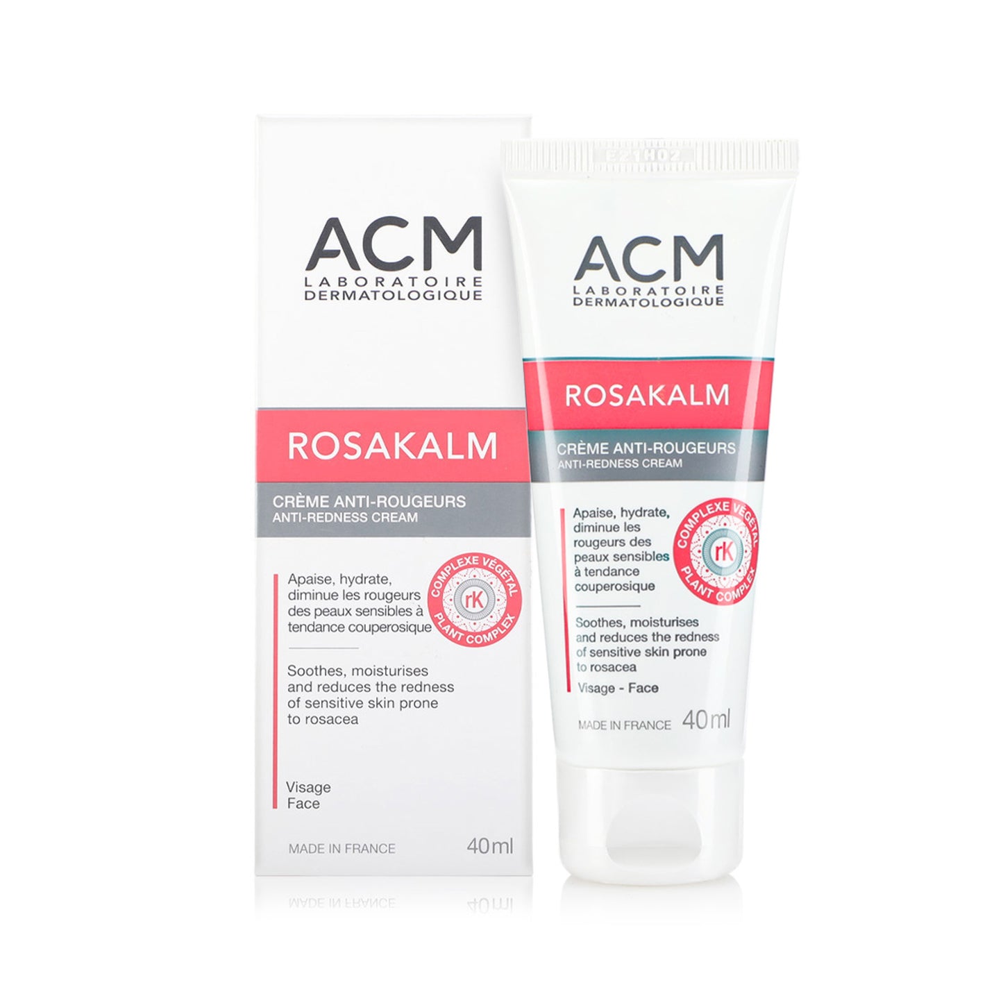 كريم لابوراتوار روزاكالم المضاد للاحمرار من اي سي ام 40 مل Laboratoire ACM Rosakalm Anti Redness Cream 40ml, White